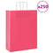 Papieren kraftzakken 250 st met hengsels 32x12x42 cm roze