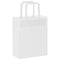 Papieren kraftzakken 250 st met hengsels 18x8x22 cm wit