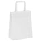 Papieren kraftzakken 250 st met hengsels 18x8x22 cm wit