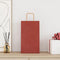 Papieren kraftzakken 50 st met hengsels 21x11x36 cm rood