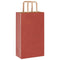 Papieren kraftzakken 50 st met hengsels 21x11x36 cm rood
