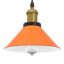 Hanglamp in hoogte verstelbaar E27 22cm metaal glanzend oranje
