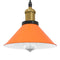 Hanglamp in hoogte verstelbaar E27 22cm metaal glanzend oranje