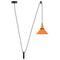 Hanglamp in hoogte verstelbaar E27 22cm metaal glanzend oranje