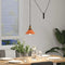 Hanglamp in hoogte verstelbaar E27 22cm metaal glanzend oranje