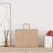 Papieren kraftzakken 50 st met hengsels 32x17x25 cm bruin