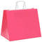 Papieren kraftzakken 50 st met hengsels 32x22x24 cm roze