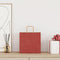 Papieren kraftzakken 50 st met hengsels 26x17x25 cm rood