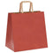 Papieren kraftzakken 50 st met hengsels 26x17x25 cm rood