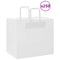 Papieren kraftzakken 250 st met hengsels 32x22x28 cm wit