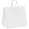 Papieren kraftzakken 250 st met hengsels 32x22x28 cm wit