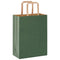 Papieren kraftzakken 50 st met hengsels 21x11x28 cm groen