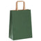 Papieren kraftzakken 50 st met hengsels 21x11x28 cm groen
