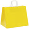 Papieren kraftzakken 50 st met hengsels 32x22x24 cm geel