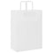 Papieren kraftzakken 250 st met hengsels 32x17x44 cm wit