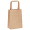 Papieren kraftzakken 50 st met hengsels 15x8x21 cm bruin