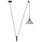 Hanglamp in hoogte verstelbaar E27 22 cm metaal glanzend grijs