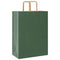 Papieren kraftzakken 50 st met hengsels 32x17x44 cm groen
