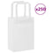 Papieren kraftzakken 250 st met hengsels 15x8x21 cm wit
