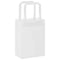 Papieren kraftzakken 250 st met hengsels 15x8x21 cm wit