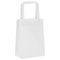 Papieren kraftzakken 250 st met hengsels 15x8x21 cm wit