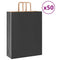 Papieren kraftzakken 50 st met hengsels 32x12x42 cm zwart