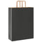 Papieren kraftzakken 50 st met hengsels 32x12x42 cm zwart