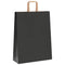Papieren kraftzakken 50 st met hengsels 32x12x42 cm zwart