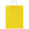 Papieren kraftzakken 50 st met hengsels 32x12x42 cm geel