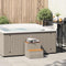 Hottub-opstap 50x50x50,5 cm poly rattan&massief acaciahout