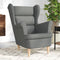 Fauteuil 74x84x100 cm stof donkergrijs