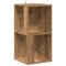 Hoekkast 33x33x67 cm bewerkt hout artisanaal eikenkleur