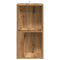 Hoekkast 33x33x67 cm bewerkt hout artisanaal eikenkleur
