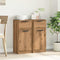 Dressoirs 2 st 30x30x70 cm bewerkt hout artisanaal eikenkleur