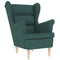Fauteuil 74x84x100 cm stof donkergroen