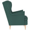 Fauteuil 74x84x100 cm stof donkergroen