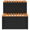 Hottub-opstap 50x50x50,5cm poly rattan&massief acaciahout zwart