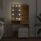 Kaptafel met LED-verlichting 74,5x40x141 cm artisanaal eiken
