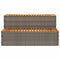 Hottub-opstap 100x50x50,5 cm poly rattan&massief acaciahout