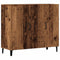 Dressoir 90x34x80 cm bewerkt hout oud houtkleurig