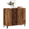 Dressoir 90x34x80 cm bewerkt hout oud houtkleurig