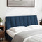 Hoofdbordkussen 120 cm stof blauw