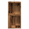 Hoekkast 33x33x67 cm bewerkt hout oud houtkleurig