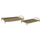 Set van trays Home ESPRIT Gouden Modern 48,5 x 30 x 8 cm (2 Stuks)