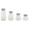 Set van 4 Potjes Home ESPRIT Blauw Wit Metaal Siliconen Kristal Keramiek 800 ml 1 L 1,5 L 2,2 L 4...
