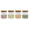 Tin Home ESPRIT Geel Groen Natuurlijk Kurk Siliconen Borosilicaatglas Shabby Chic 700 ml (4 Stuks)