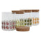 Tin Home ESPRIT Geel Groen Natuurlijk Kurk Siliconen Borosilicaatglas Shabby Chic 700 ml (4 Stuks)