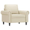 Fauteuil 60 cm kunstleer crmekleurig