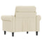 Fauteuil 60 cm kunstleer crmekleurig
