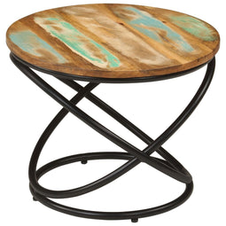 Salontafel 50x40 cm massief gerecycled hout en staal